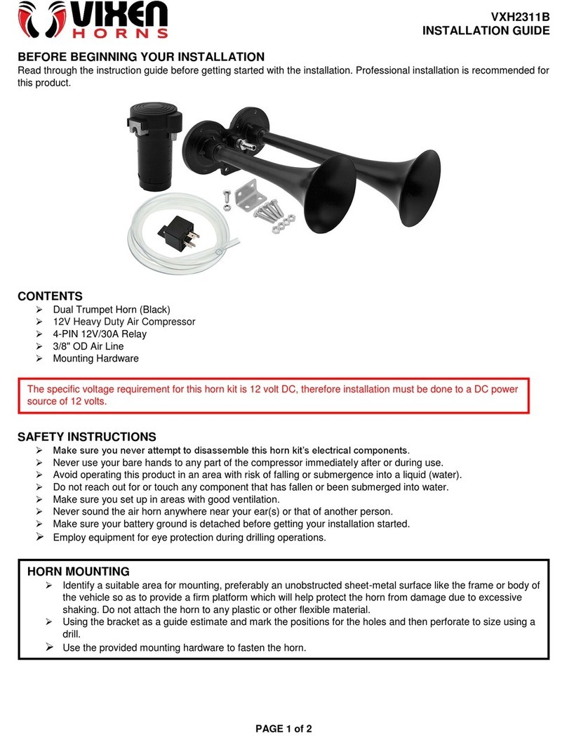 Vixen Horns VXH2311B installation guide