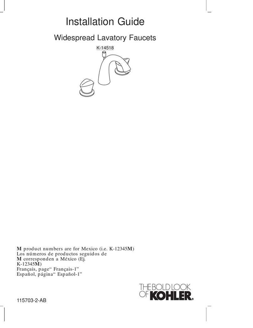 Kohler K-14518 installation guide Kohler K-14518 installation guide