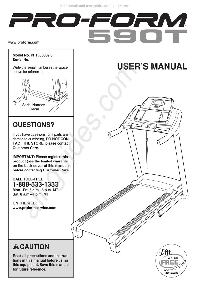 NordicTrack 590T User manual