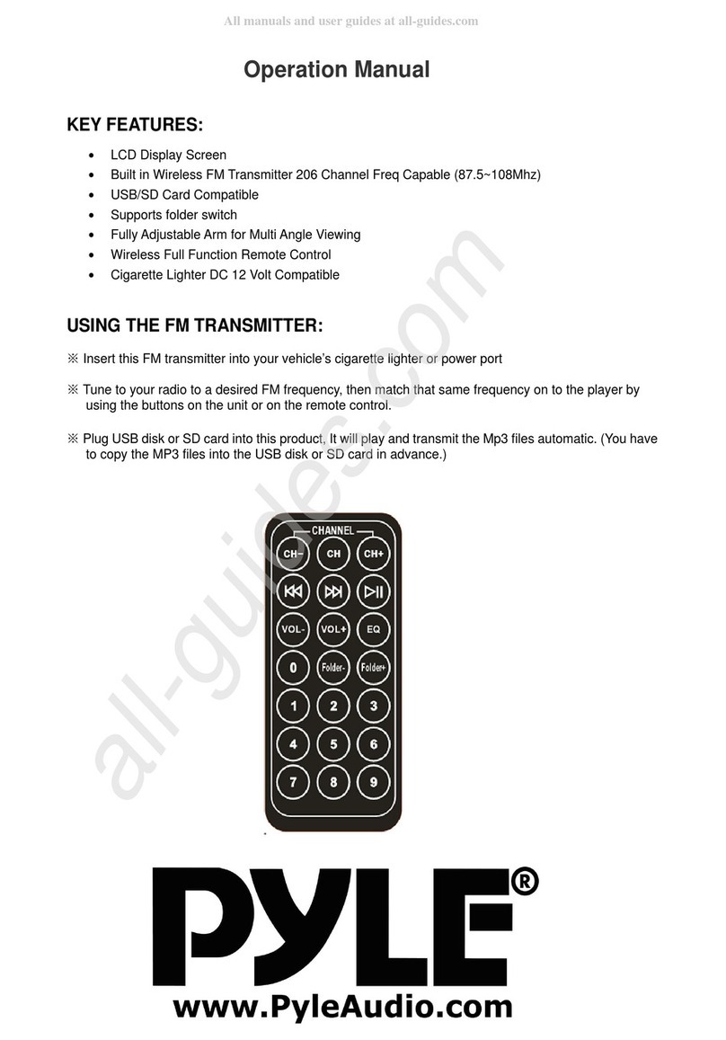 PYLE Audio PMP3A2 User manual