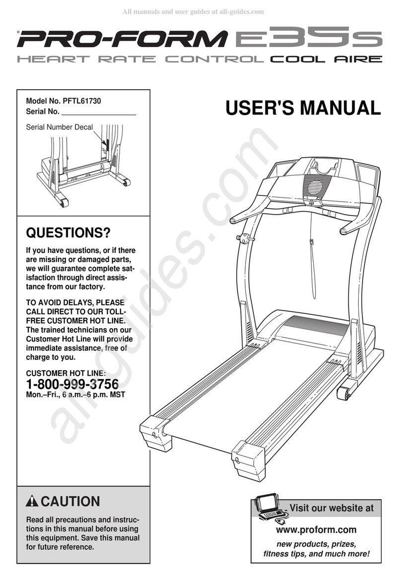 Pro-Form E35S User manual