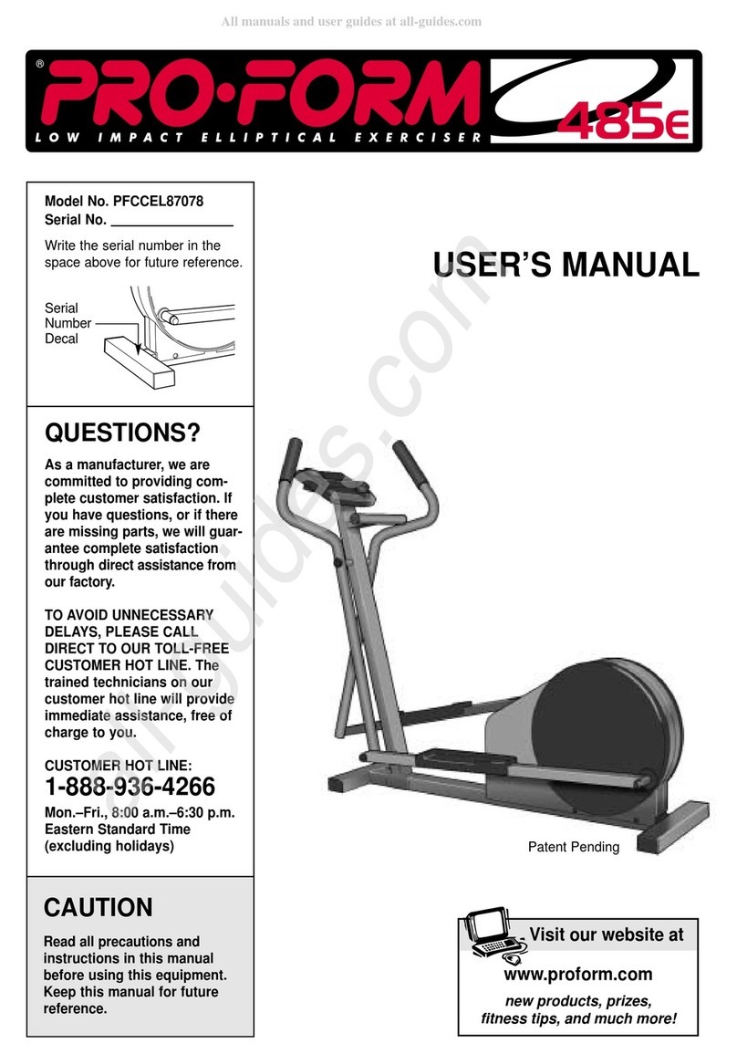 Pro-Form PFCCEL87078 User manual Pro-Form PFCCEL87078 User manual
