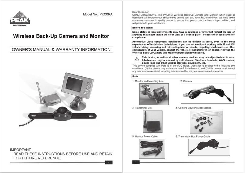 Peak Performance PKC0RB Owner's manual & warranty information