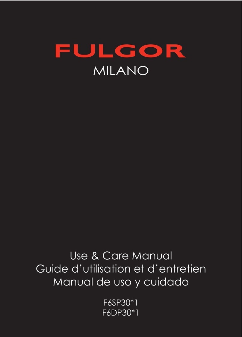 Fulgor Milano F6SP30 1 Series Use & care manual