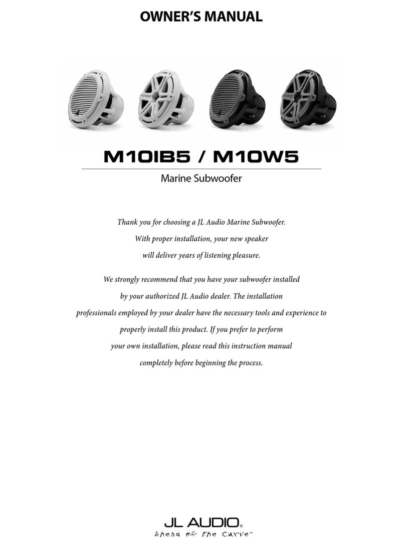 JL Audio M10W5 User manual