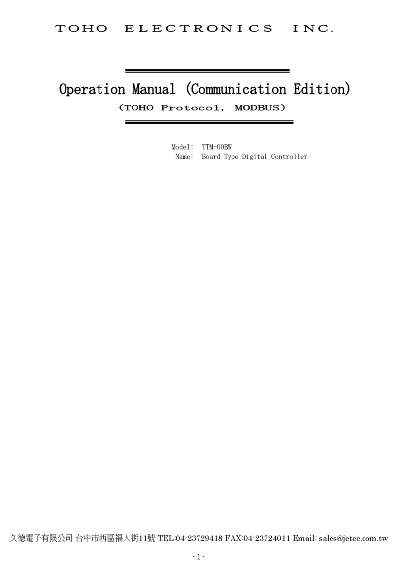 Toho Electronics TTM-00BW Operation manual