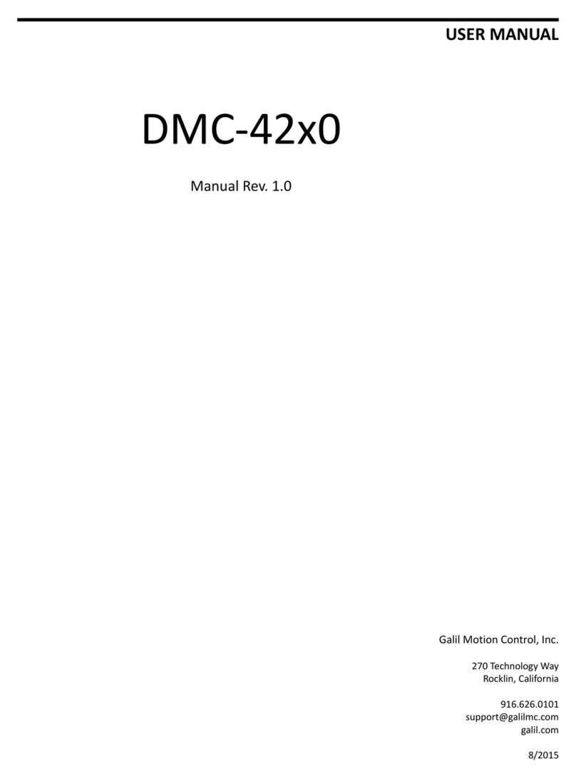 Galil Motion Control DMC-42 0 Series user manual Galil Motion Control DMC-42 0 Series user manual