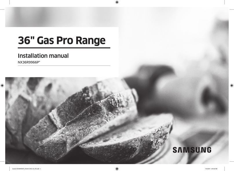 Samsung Chef Collection NX36R9966P Series installation manual