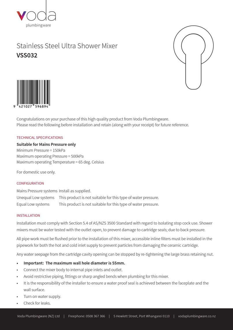 Voda Plumbingware VSS032 manual Voda Plumbingware VSS032 manual
