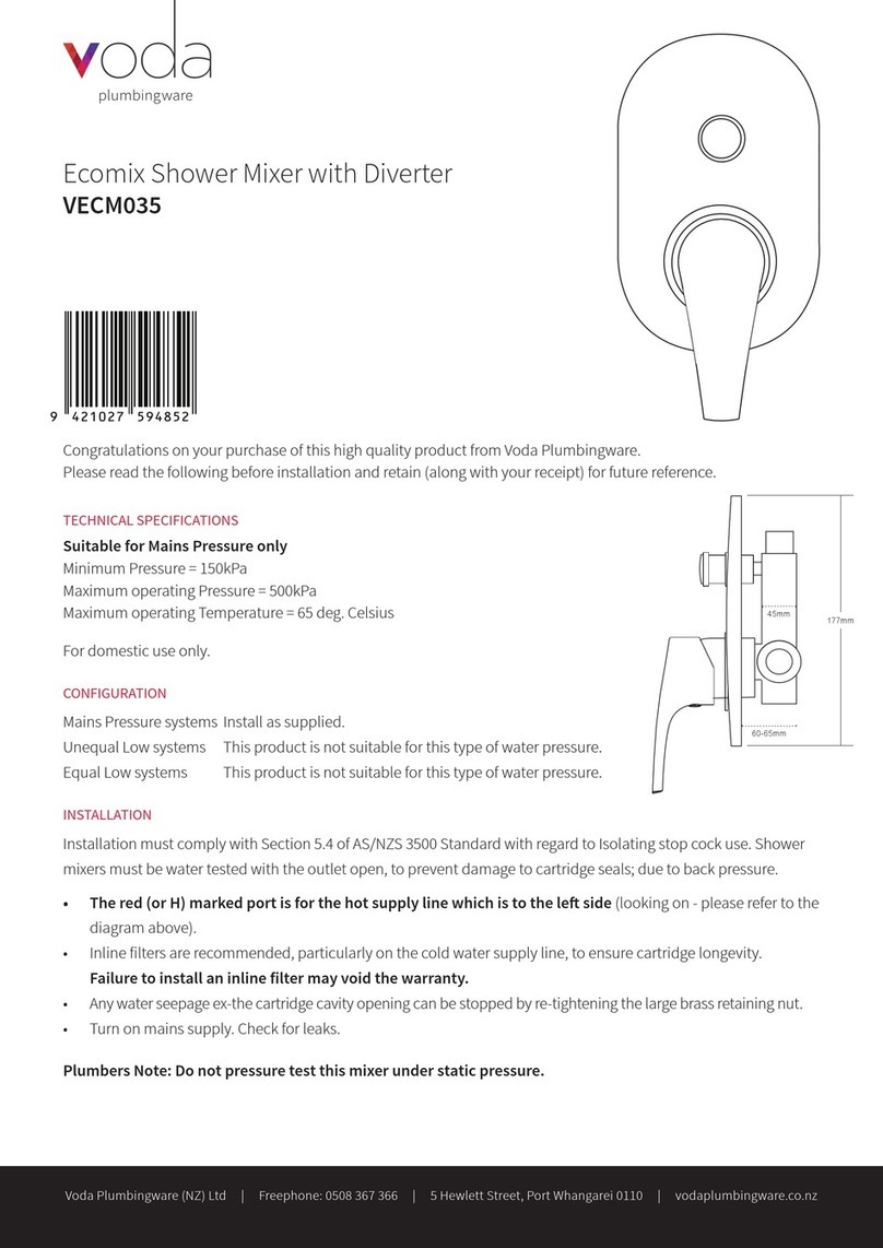 Voda Plumbingware VECM035 manual
