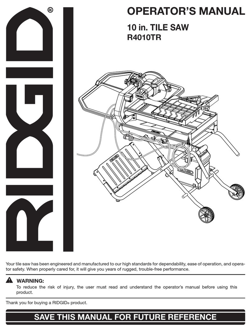 RIDGID R4010TR User manual