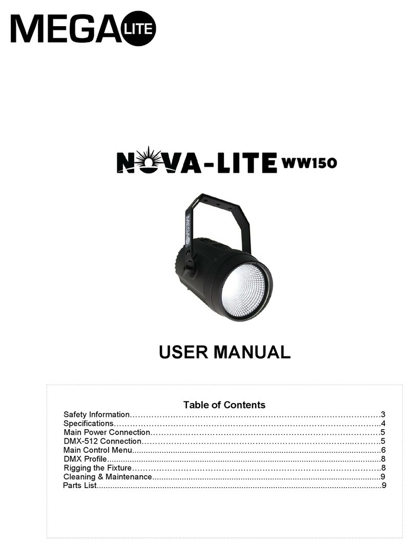 MegaLite NOVA-LITE WW150 User manual