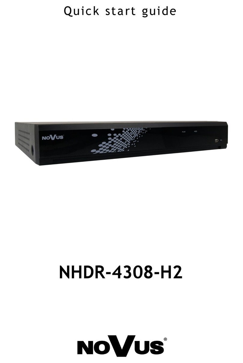 Novus NHDR-4308-H2 quick start guide