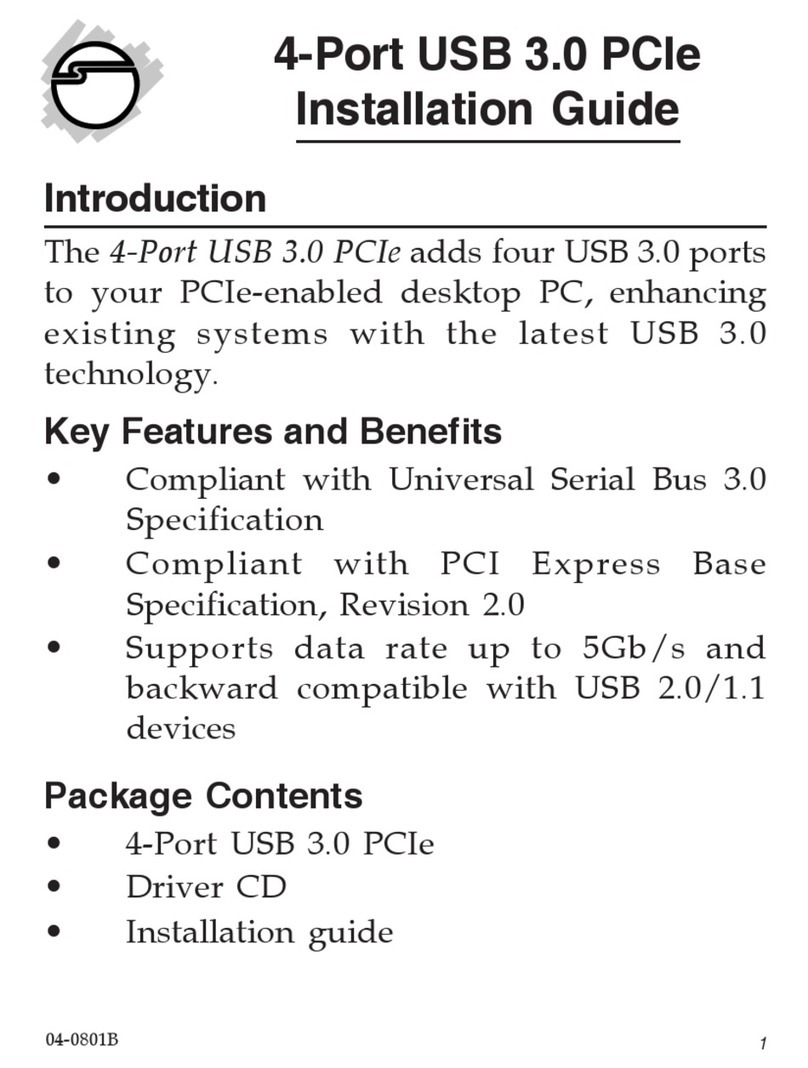 SIIG JU-P40412-S1 User manual