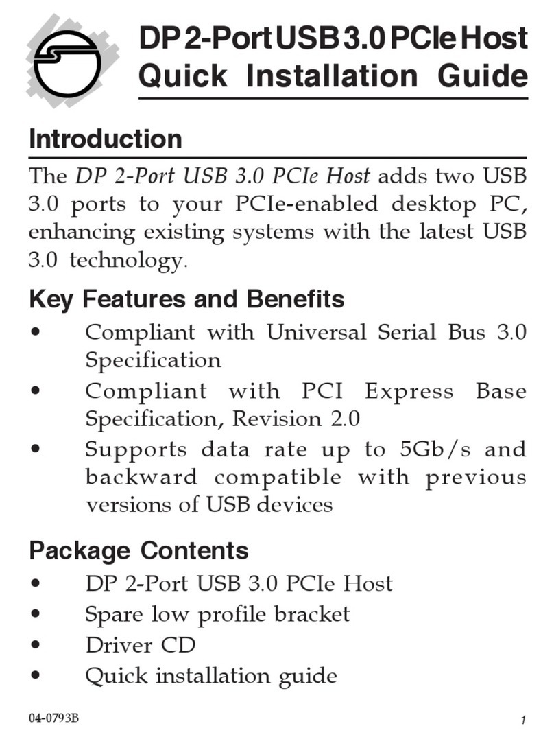 SIIG JU-P20612-S1 Quick installation guide SIIG JU-P20612-S1 Quick installation guide
