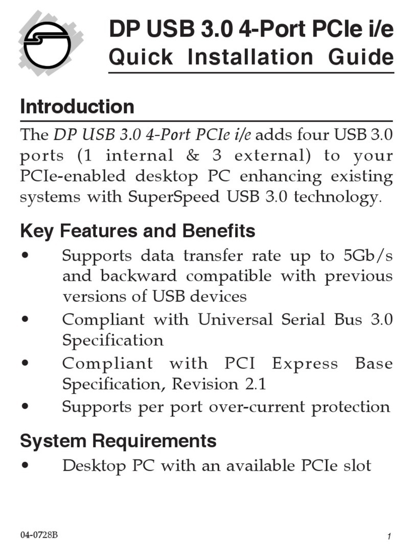 SIIG JU-P40212-S1 User manual SIIG JU-P40212-S1 User manual