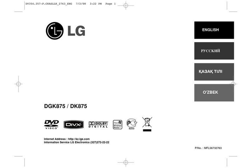 LG DK875 User manual