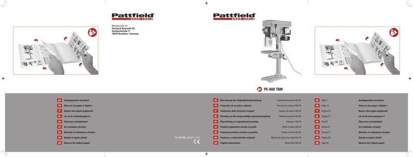 Pattfield Ergo Tools PE-800 TBM Original instructions Pattfield Ergo Tools PE-800 TBM Original instructions