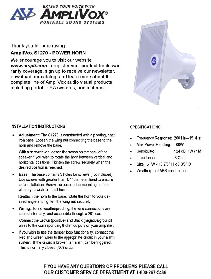 AmpliVox S1270 quick start guide AmpliVox S1270 quick start guide