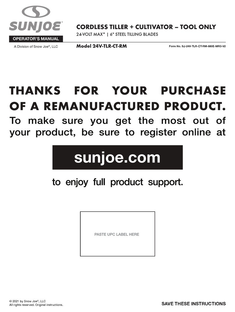 SNOWJOE Sunjoe 24V-TLR-CT-RM User manual