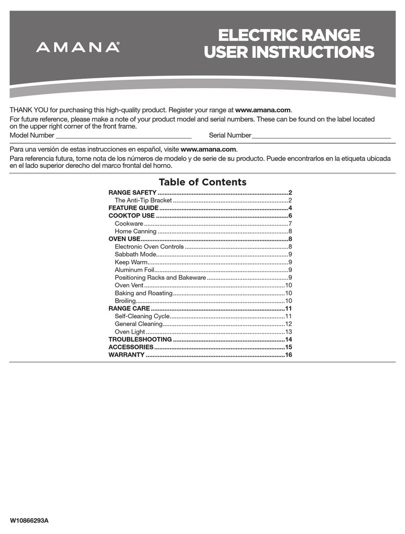Amana AER6603SFW0 User manual