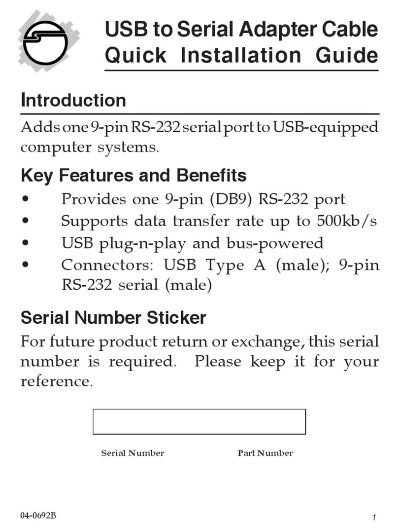 SIIG JU-CS0111-S1 Quick installation guide