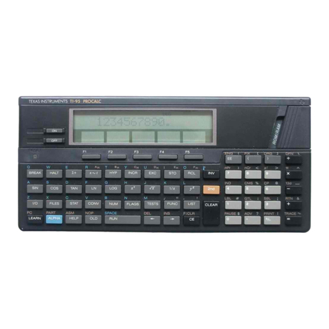 Texas Instruments TI-95 User manual