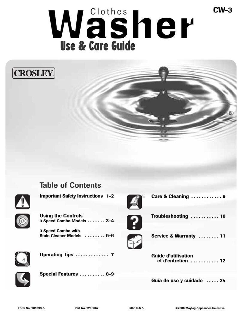 Maytag CW-3 Use & care guide