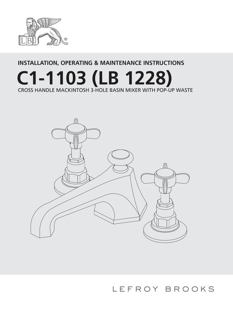 Lefroy Brooks MACKINTOSH C1-1103 Installation, operating, & maintenance instructions Lefroy Brooks MACKINTOSH C1-1103 Installation, operating, & maintenance instructions