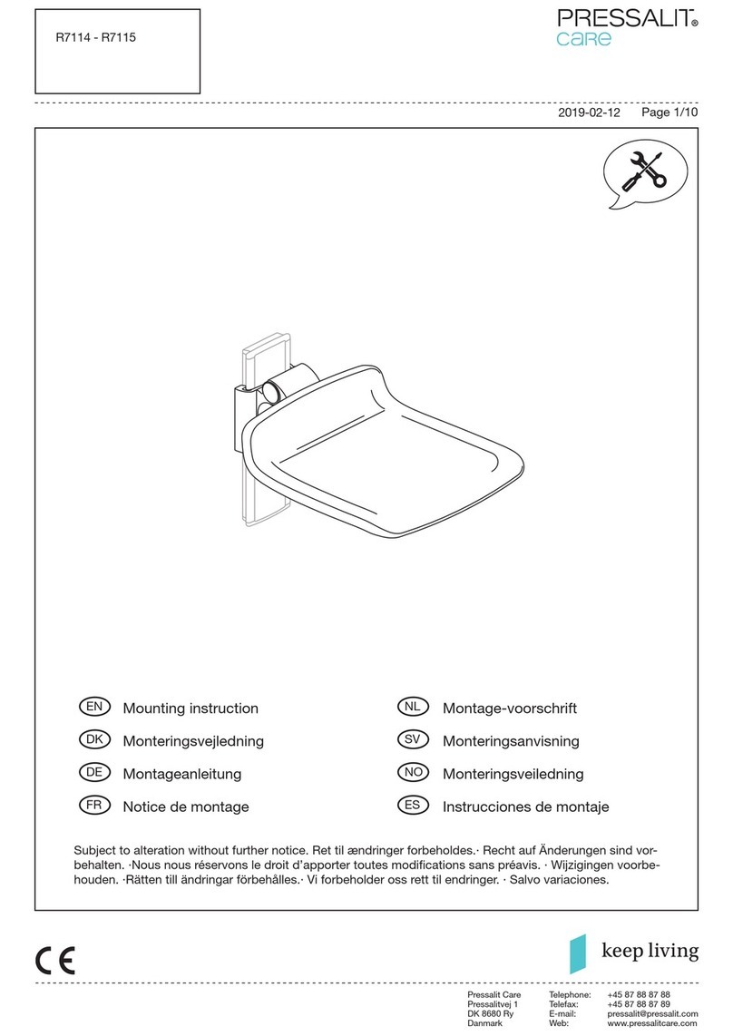 Pressalit Care PLUS R7114 User guide