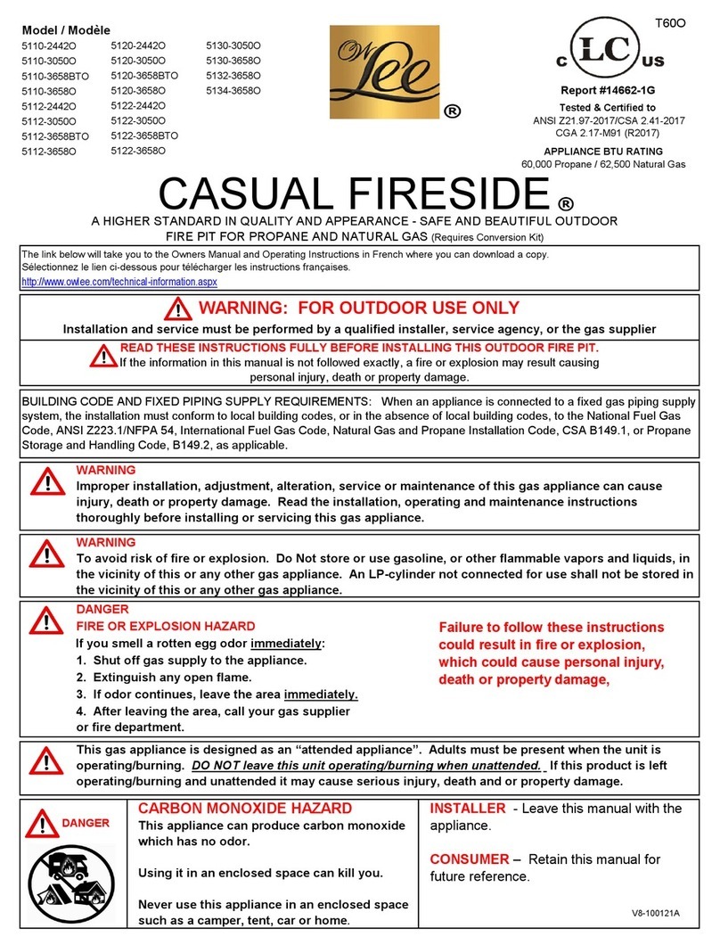 OW Lee CASUAL FIRESIDE 5110-2442O owner's manual OW Lee CASUAL FIRESIDE 5110-2442O owner's manual