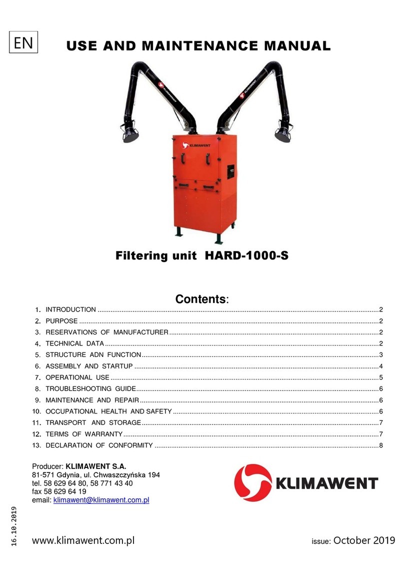 Klimawent HARD-1000-S Use and maintenance manual Klimawent HARD-1000-S Use and maintenance manual