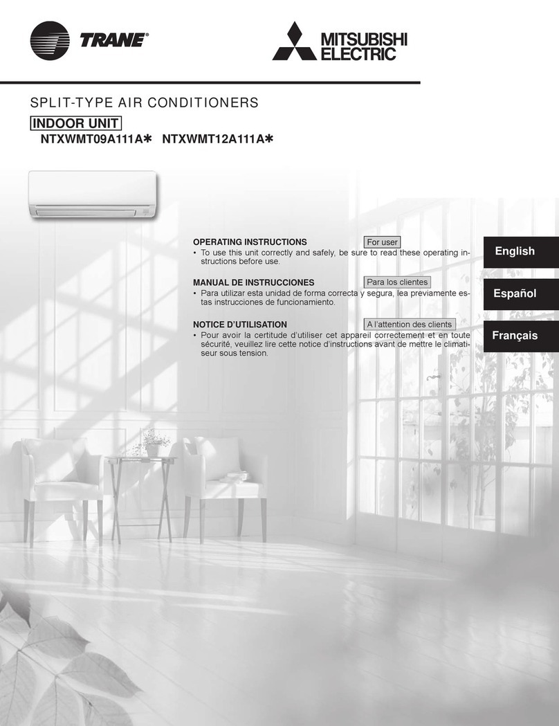 Mitsubishi Electric TRANE NTXWMT09A111A Series User manual