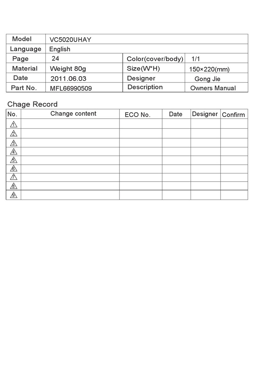 LG VC5020UHAY User manual
