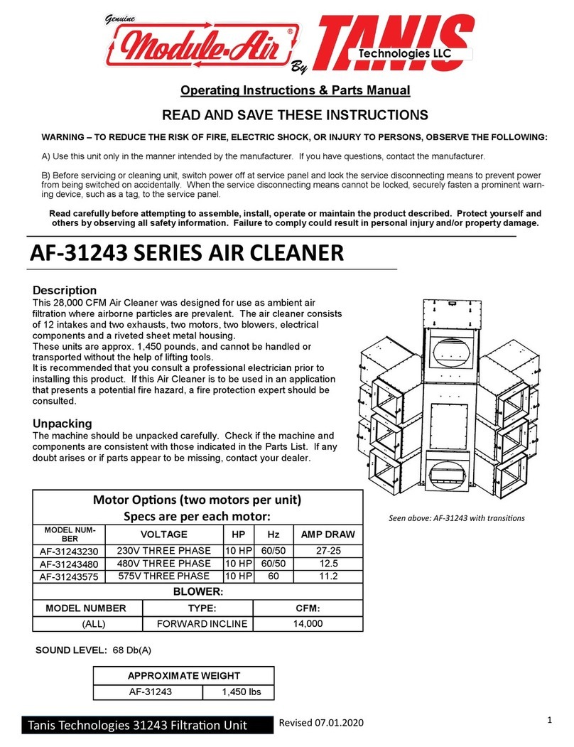 Tanis Technologies MODULE-AIR AF-31243 Series Instructions for use