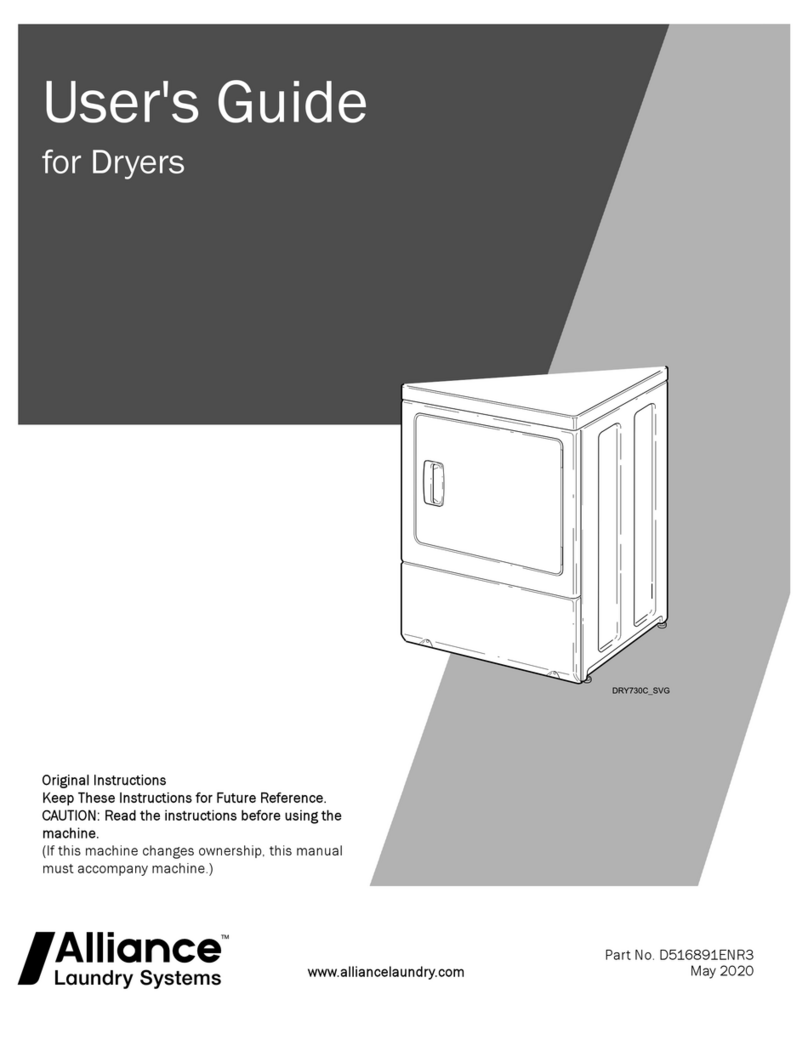 Alliance Laundry Systems Speed Queen DF7000WG user guide
