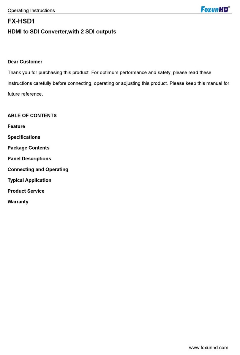 foxunhd FX-HSD1 operating instructions