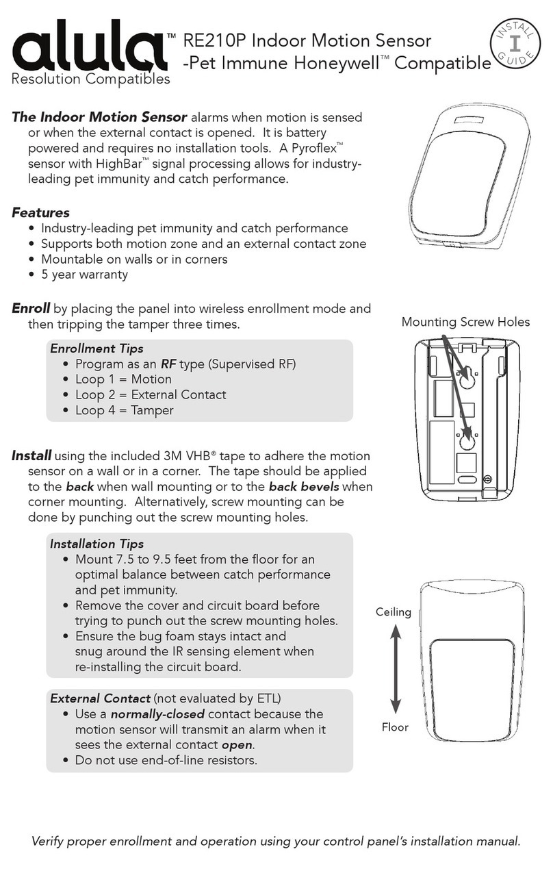 Alula RE210P quick start guide