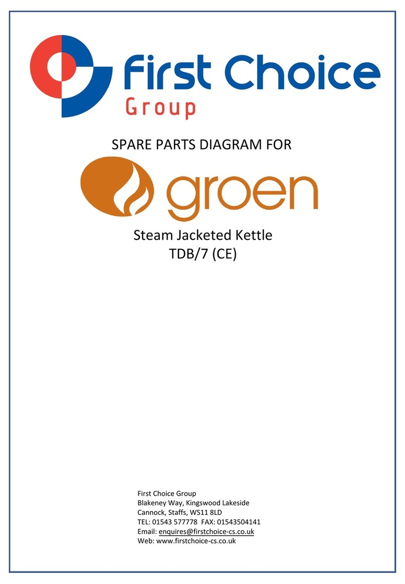 First Choice groen TDB/7 CE Operator's and service manual