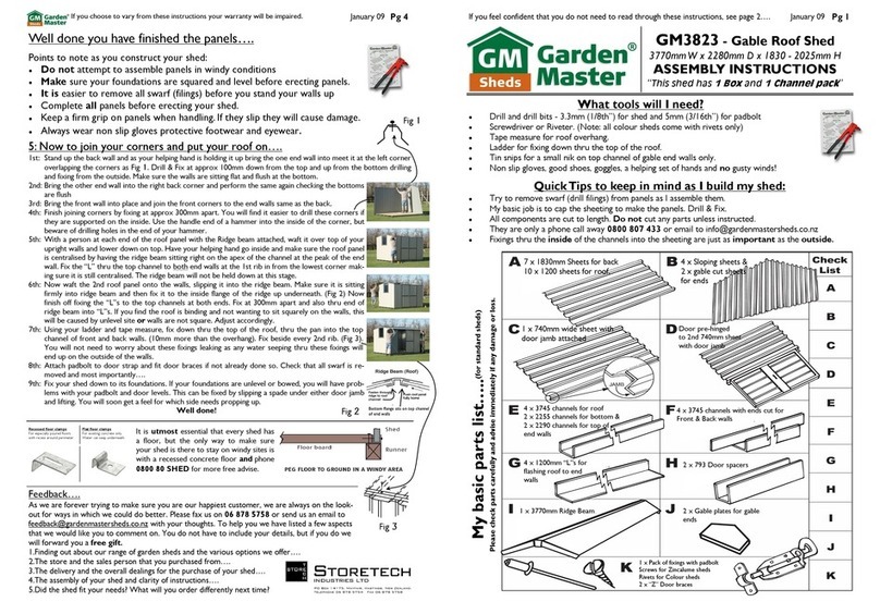 GARDEN MASTER GM3823 Assembly instructions