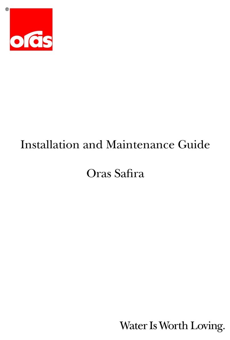 Oras Safira 1004 Installation and maintenance guide Oras Safira 1004 Installation and maintenance guide