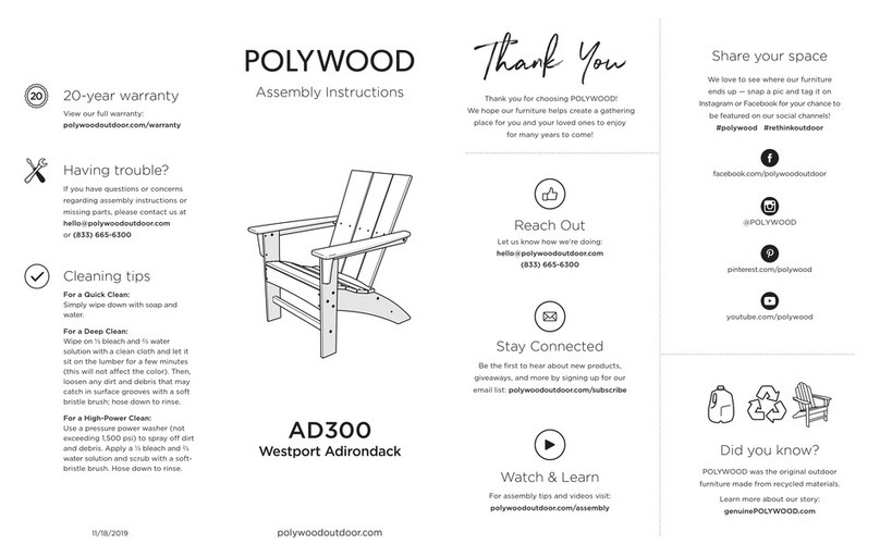 Polywood AD300 Assembly instructions Polywood AD300 Assembly instructions