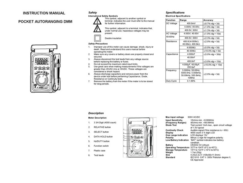 CEM DT-111 instruction manual