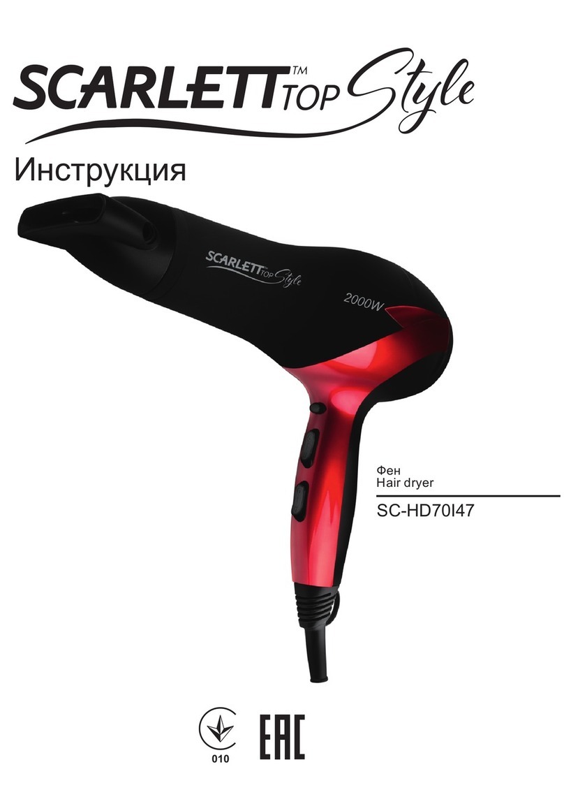 Scarlett TOP STYLE SC-HD70I46 User manual