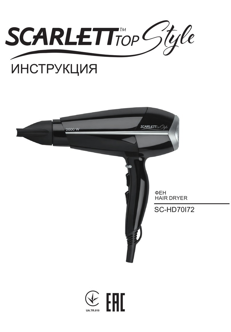 Scarlett TOP STYLE SC-HD70I72 User manual