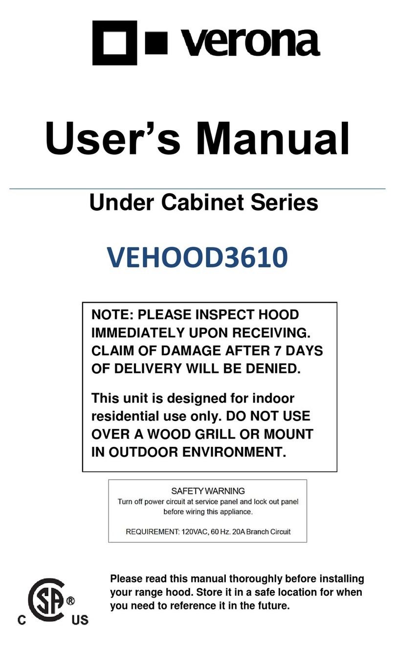 Verona Under Cabinet Series User manual
