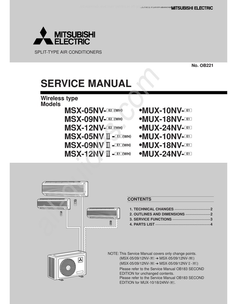 Mitsubishi Electric MSX-05NV2-E2 User manual Mitsubishi Electric MSX-05NV2-E2 User manual