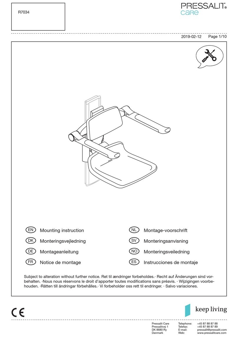 Pressalit Care PLUS R7034 User guide