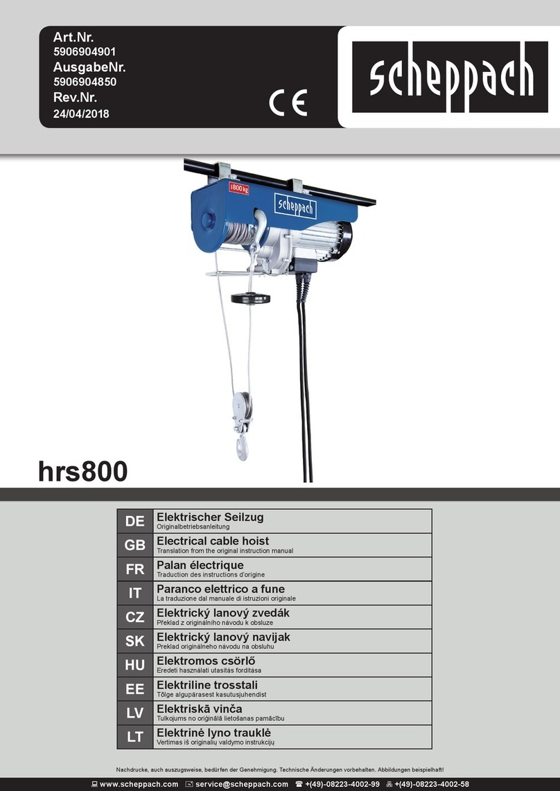 Scheppach hrs800 User manual
