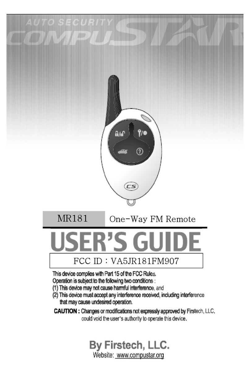 Firstech Compustar MR181 User manual